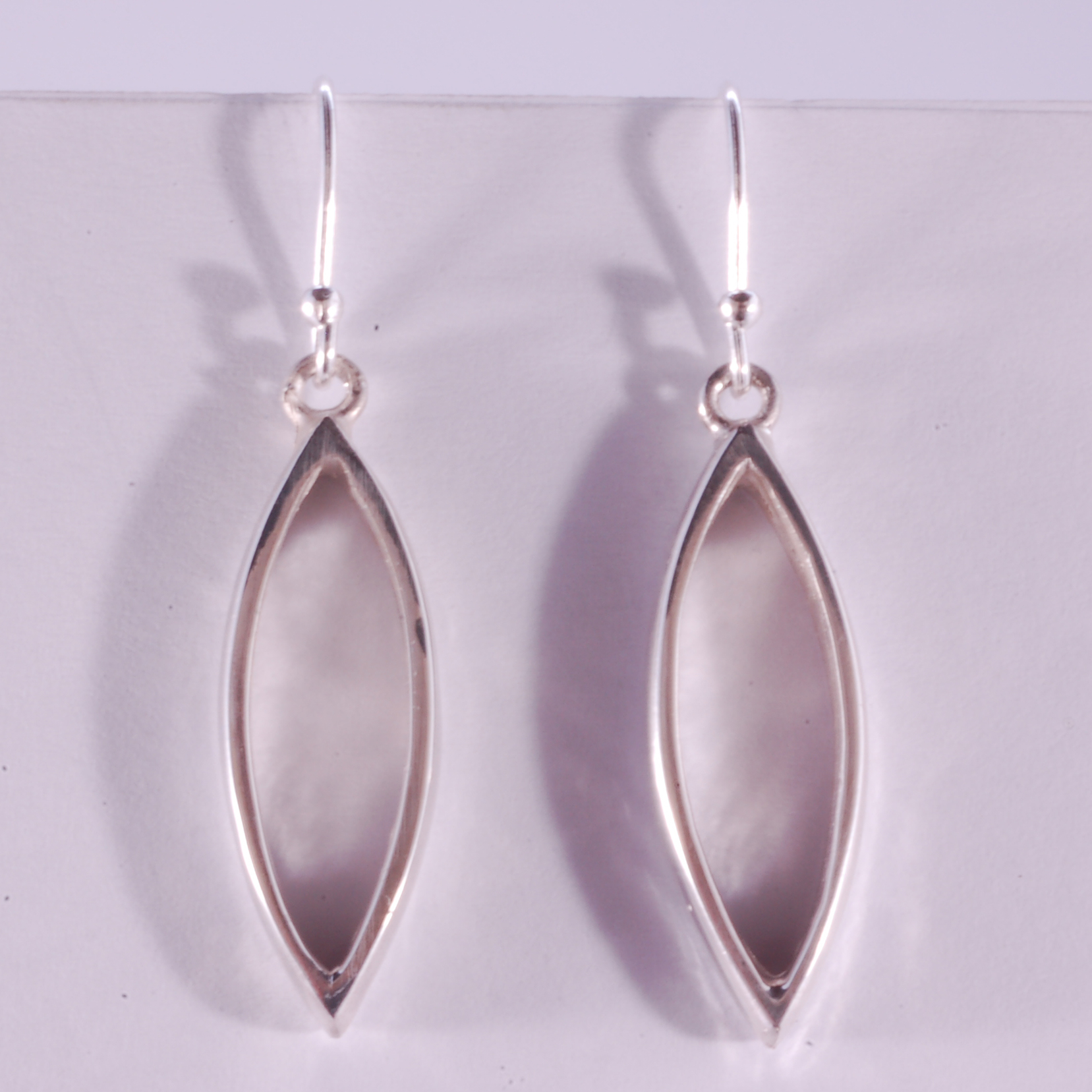 Marquise Silver Drop Earrings